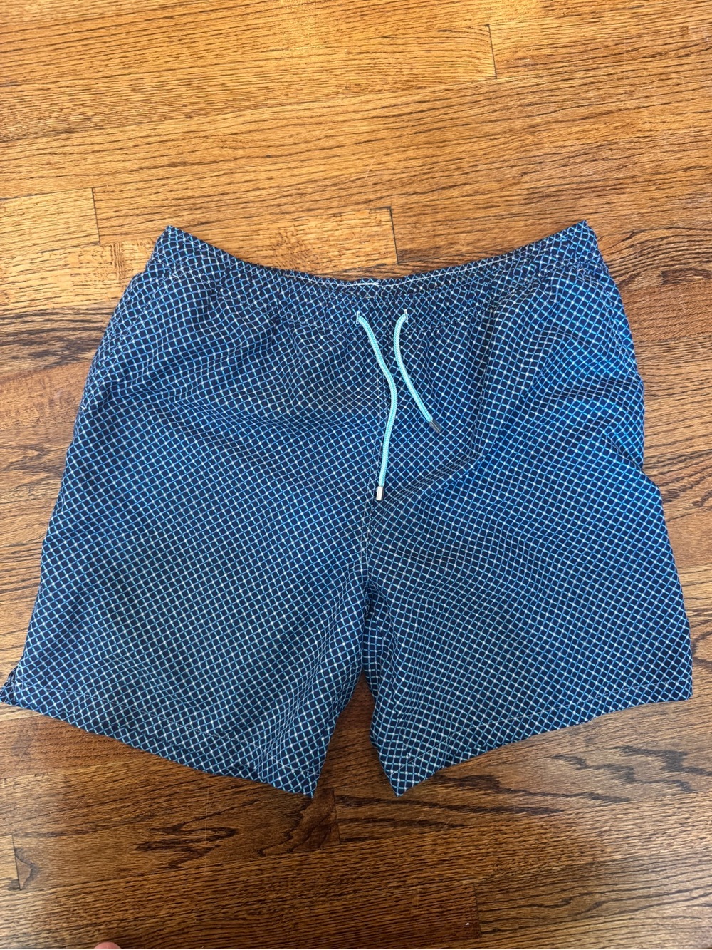 Peter Millar Blue Printed Swim Trunks